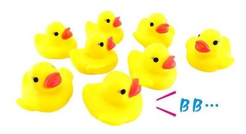 100pcs Mini Patos De Banho De Borracha Amarela Bonito - Imagem 4