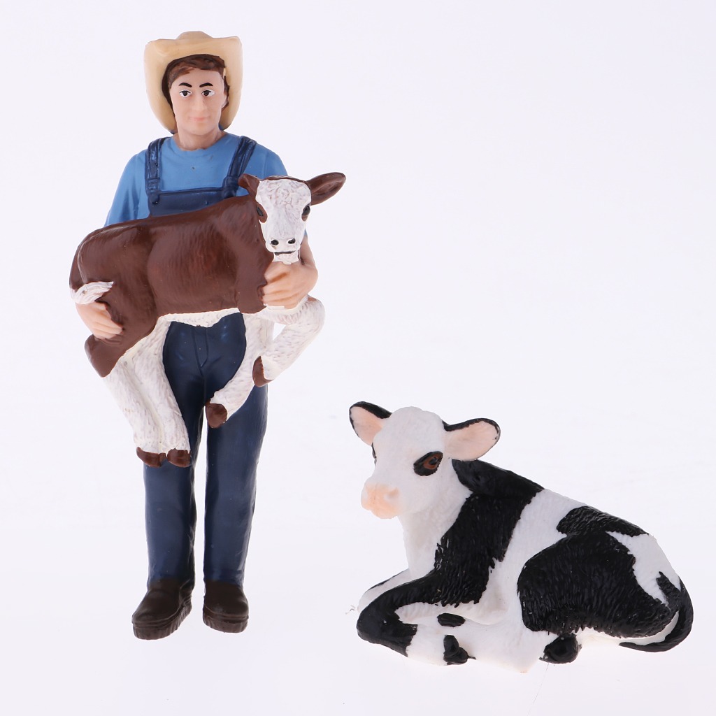 Fazendeiro Alto Realístico Dos Brinquedos Dos Animais De Faz - Imagem 2