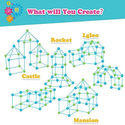 Conjunto De Construção De Barraca Infantil 155pcs Diy - Imagem 7