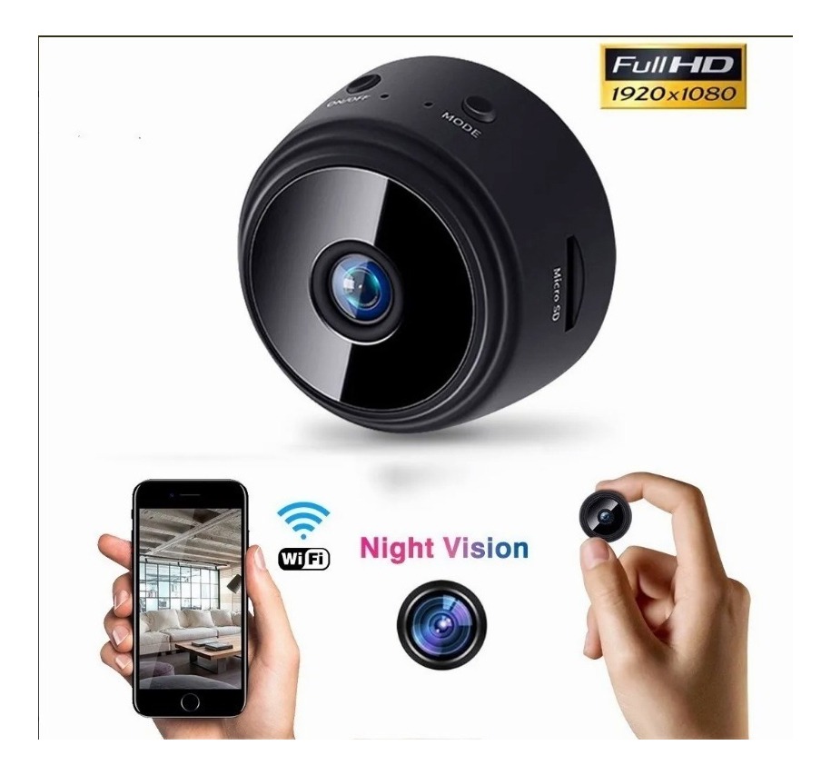 Mini Câmeras De Segurança Wifi 1080p Hd Sem Fio