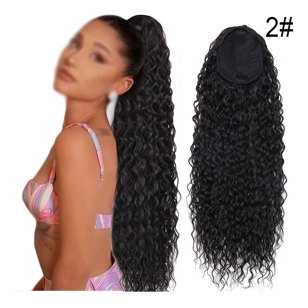 60cm Curvado Rabo Falso De Fibra Longa Peruca Encaracolada - Imagem 12
