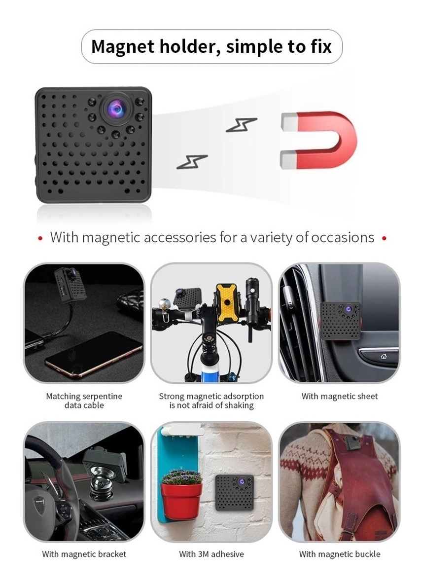Micro Secret Cam Detecção De Movimento Grabador De Voz - Imagem 2