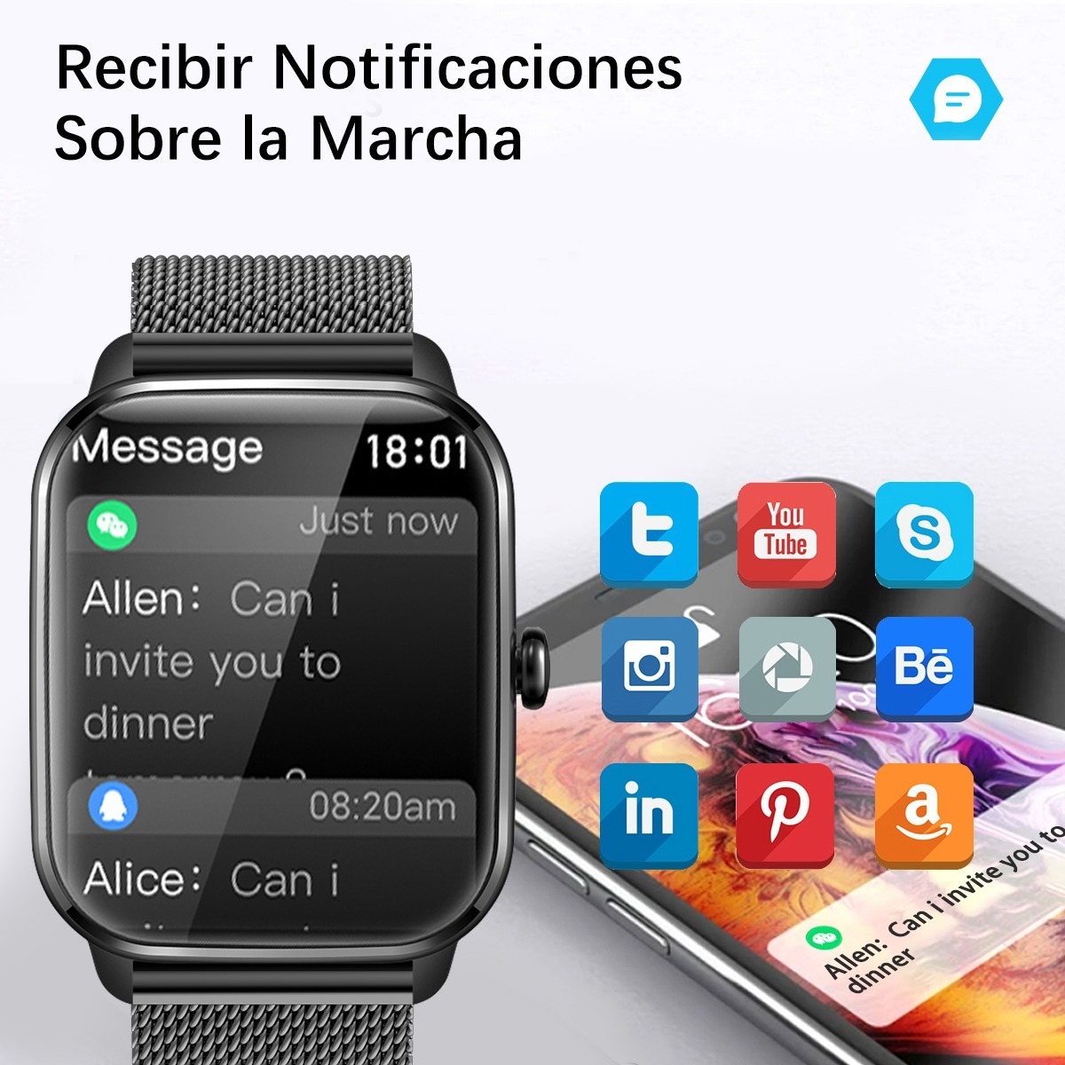 1.9 Relógio Inteligente Masculino Smartwatch Masculino Llama - Imagem 3