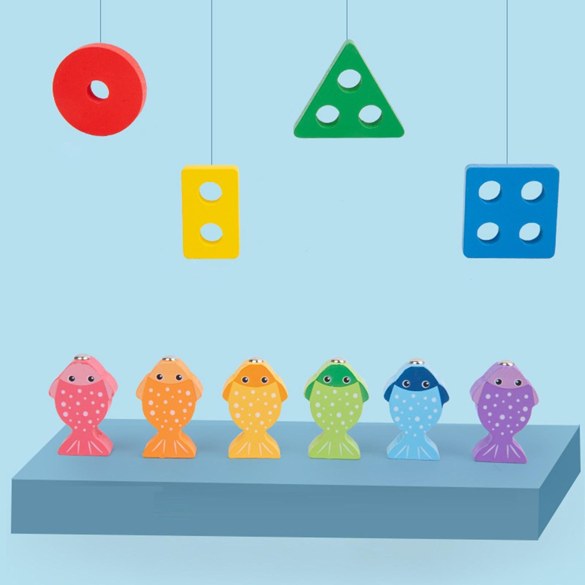 Conjunto De De Pesca Montessoriana Educativo Compatível Com - Imagem 8