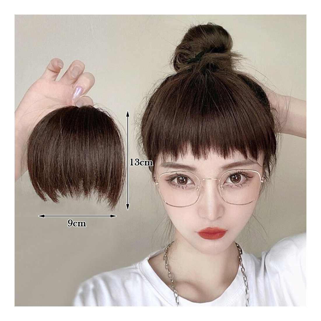 Peruca Clip-in Fringes, Extensão De Cabelo, Franja Para Mast - Imagem 8