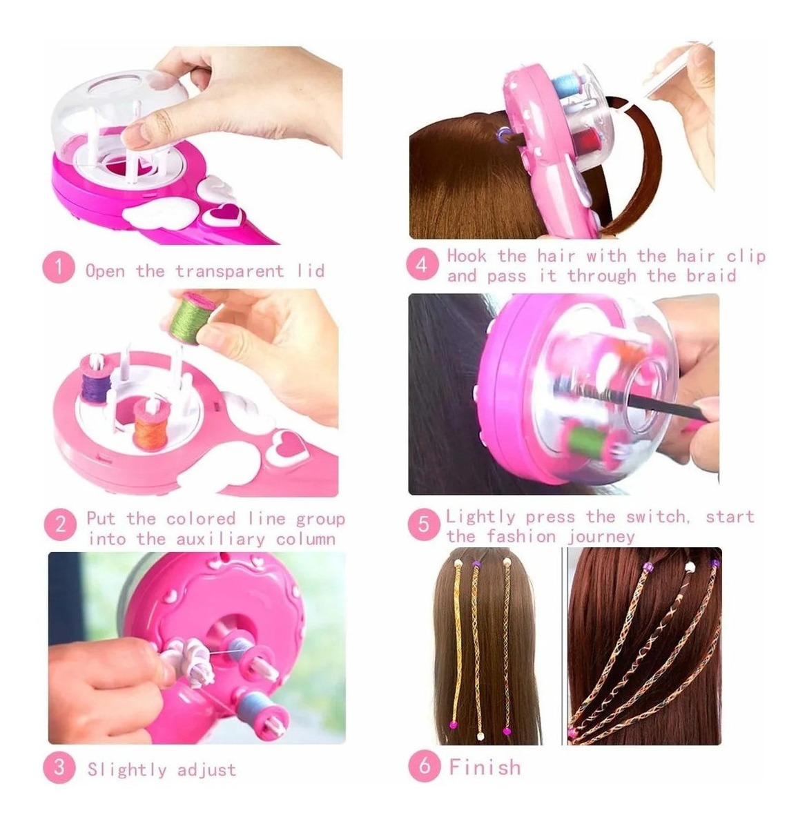 Máquina De Trança De Cabelo Infantil, Ferramenta De Modelage - Imagem 4