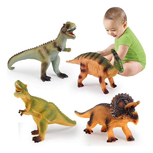 Abincee, 8 Peças De Brinquedos Grandes Para Dinossauros, Cri - Imagem 6