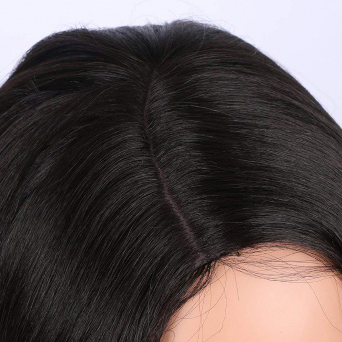 Peruca Preta De Cabelo Encaracolado Comprido Com Rede De Cab - Imagem 5