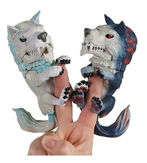 Untamed Dire Wolf Da Fingerlings Blizzard Branco Azul - Imagem 4