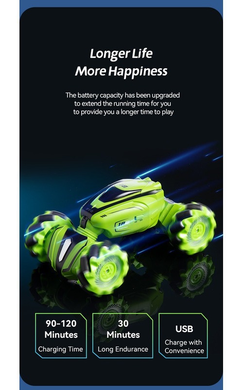 Deformação Do Controle Remoto Gesture Rc Car Drift Stunt 2.4 - Imagem 8