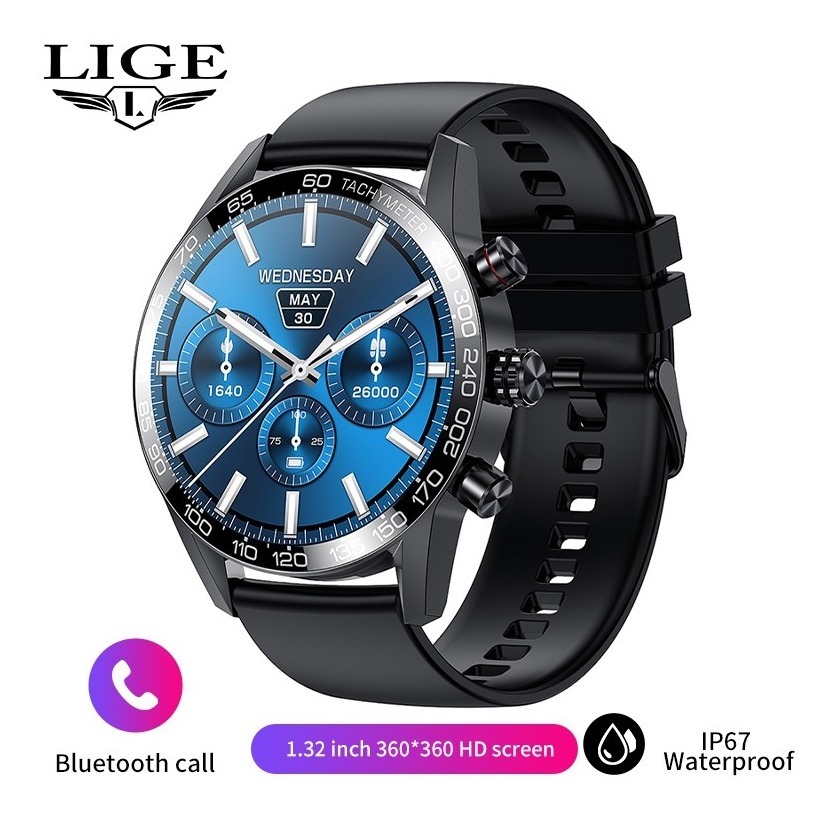 Smartwatch Masculino Esportivo À Prova D'água Bluetooth Lige - Imagem 14
