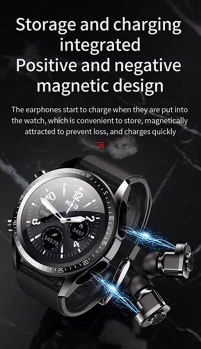 Smart Watch Tws 2 Em 1 Fones De Ouvido Sem Fio Bluetooth - Imagem 7