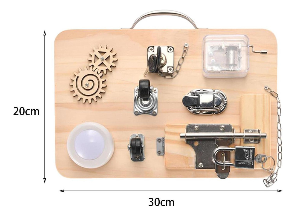 Montessori Toddler Toddler Busy Board Aprendendo Hand - Imagem 29