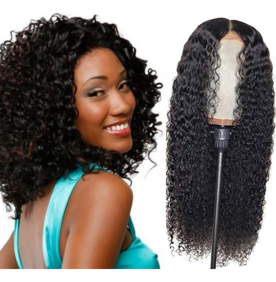 Perucas Peruanas Do Cabelo Encaracolado T Glueless Lace Fron - Imagem 2