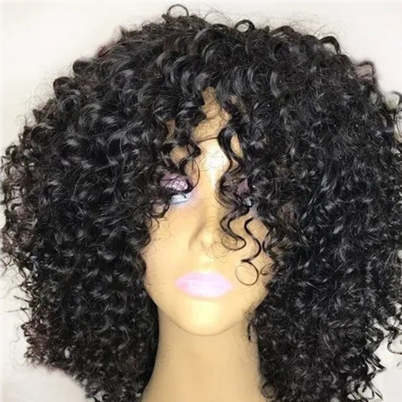 Brasileiro Onda Grande Perucas De Cabelo Curto Encaracolado - Imagem 4