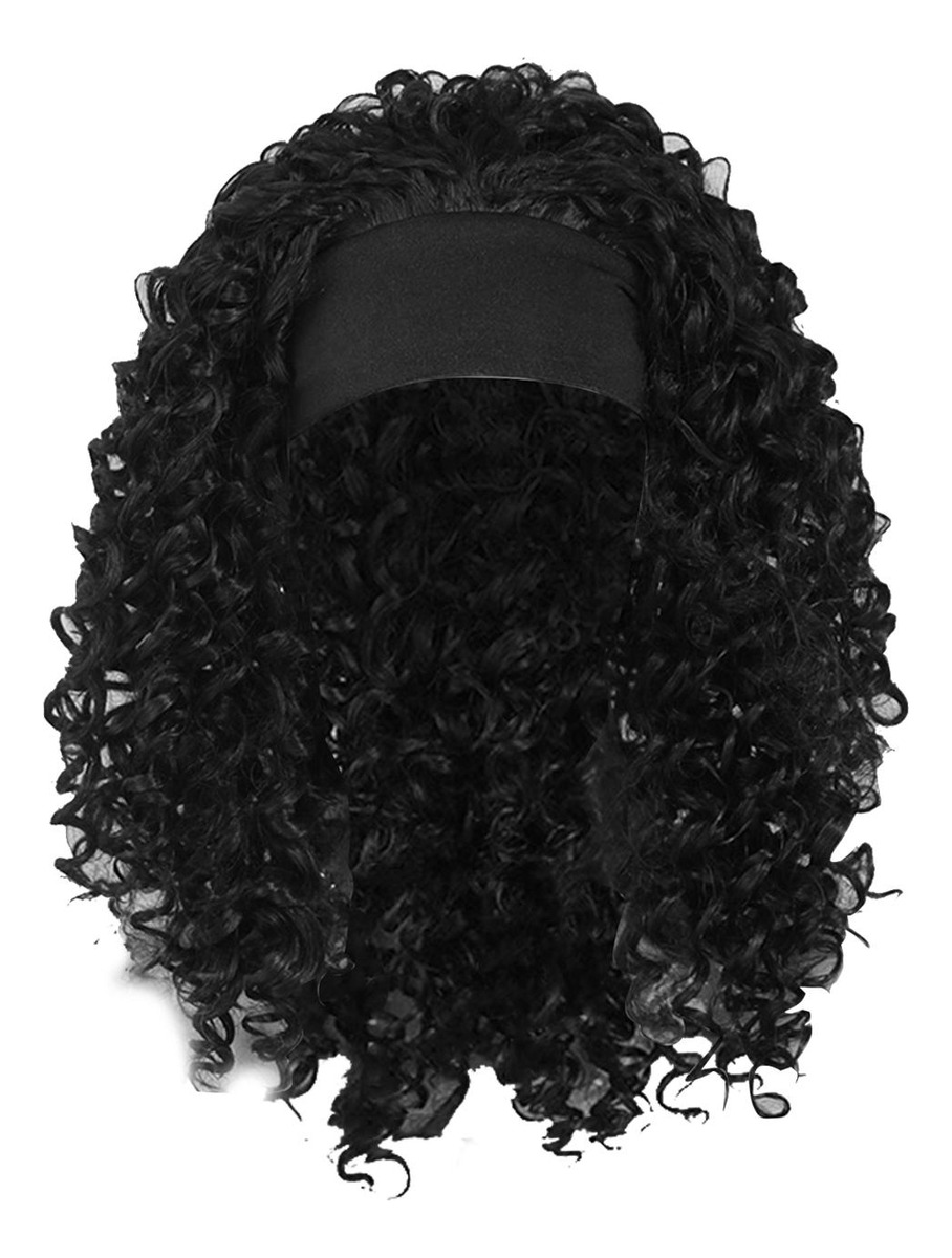 Peruca Preto Branco Mulheres Perucas Rede De 46-55cm