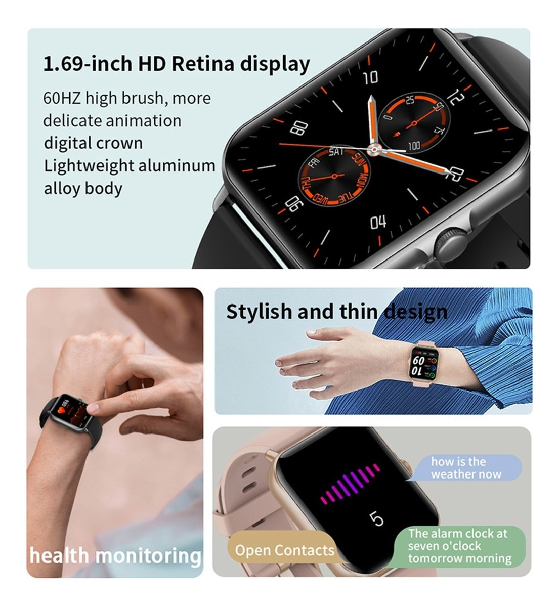 Smartwatch Smartwatch Masculino Bluetooth Call 1.69 - Imagem 16