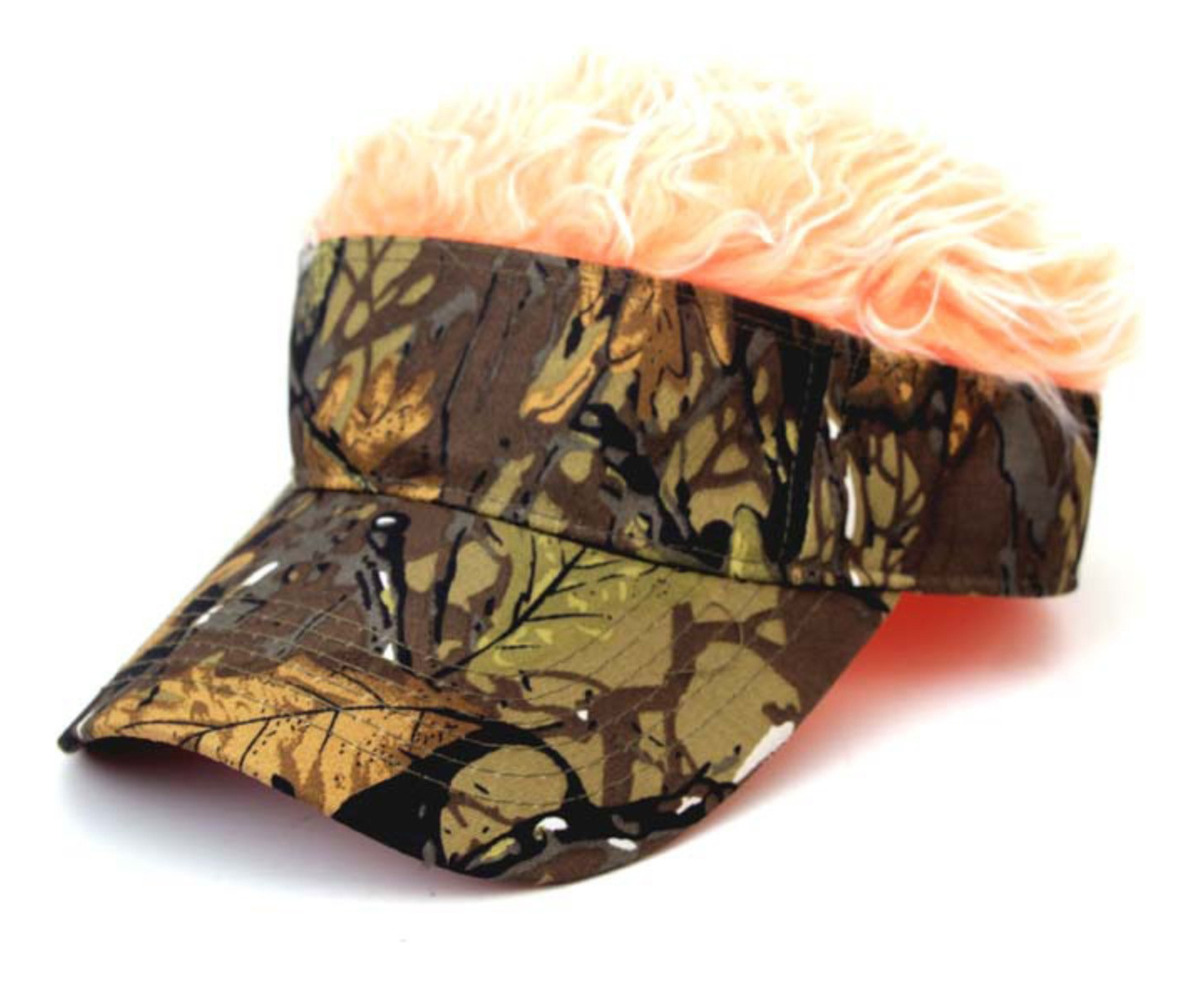 Boné De Peruca Com Peruca De Cabelo De Camufla Falsa Base Só - Imagem 11
