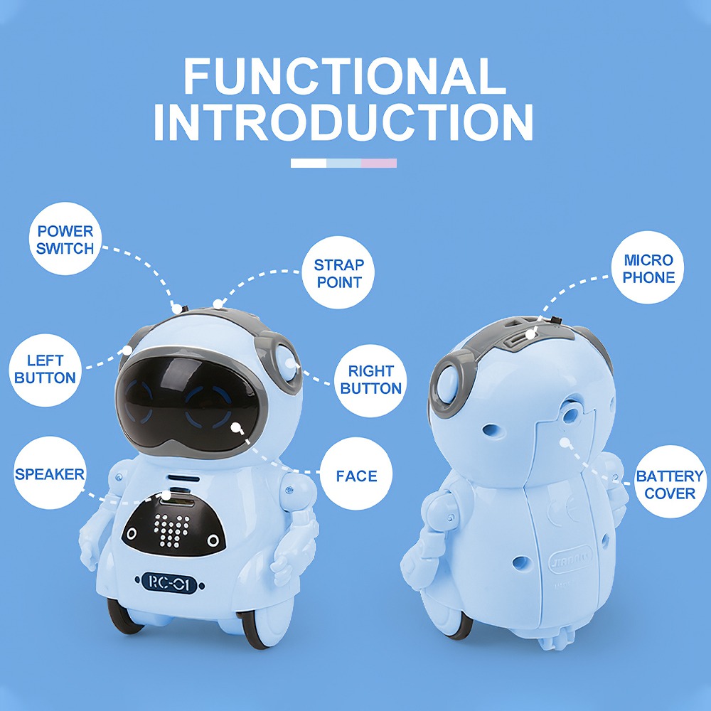 939a Pocket Robot Talking Dilogo Interativo Registro De - Imagem 5