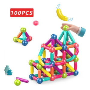 Magnetic Stick Building Blocks Jogo Ímãs Conjunto Infantil