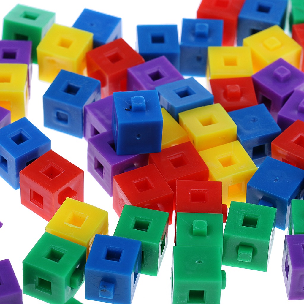 100x 1 Cm Blocos Kit De Construção Empilhamento Cubo Puzzl - Imagem 9