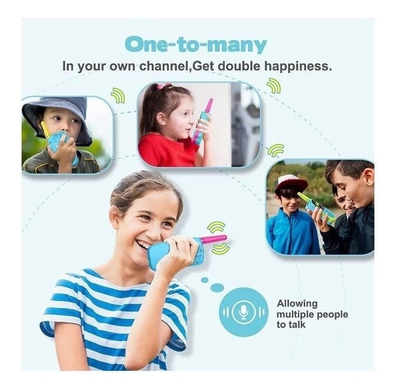 Walkie-talkie Infantil Com 8 Canais, Kit Vox 3 Mile, 3 Unida - Imagem 8