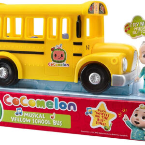 Brinquedo Cocomelon Oficial Ônibus Escolar Amarelo