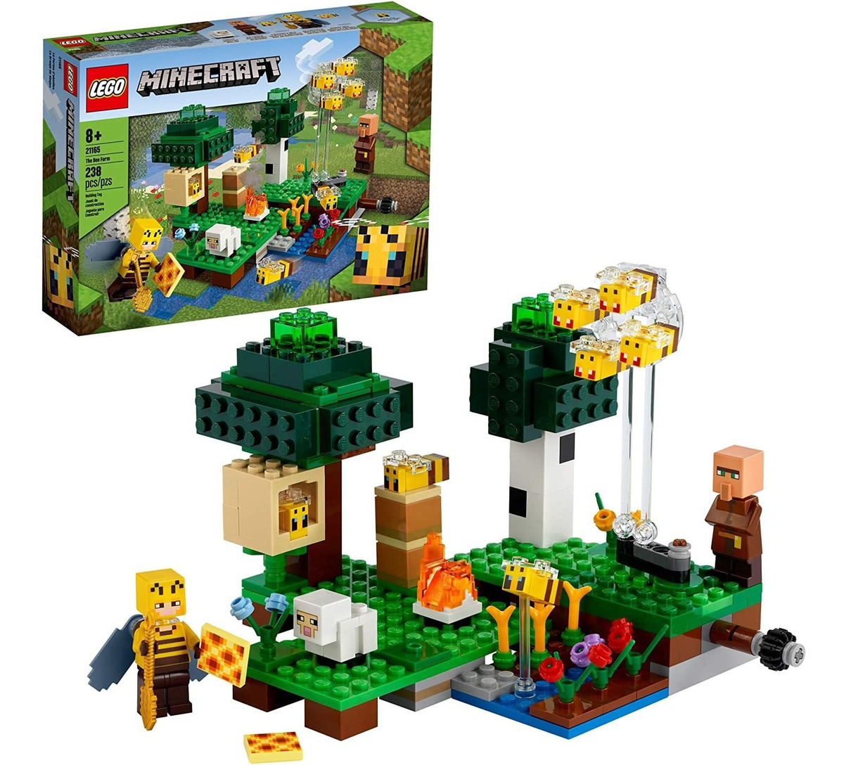 Lego Minecraft The Bee Farm 21165 Ação De Construção De Mine