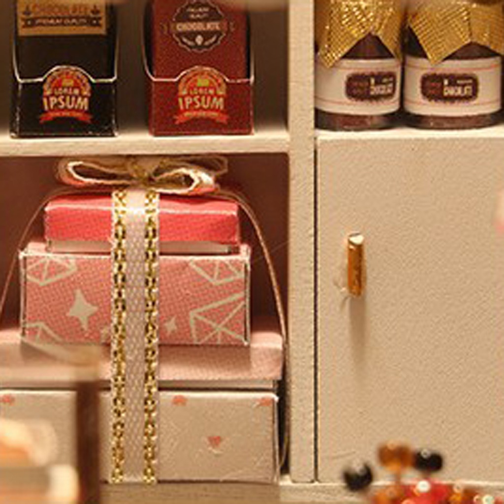 Casa De Bonecas Diy Kit Miniatura De Madeira Com Móveis Led - Imagem 5