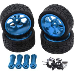 4 Peças 1/14 Rc Car Pneus Para Wltoys 144001 Com 12mm