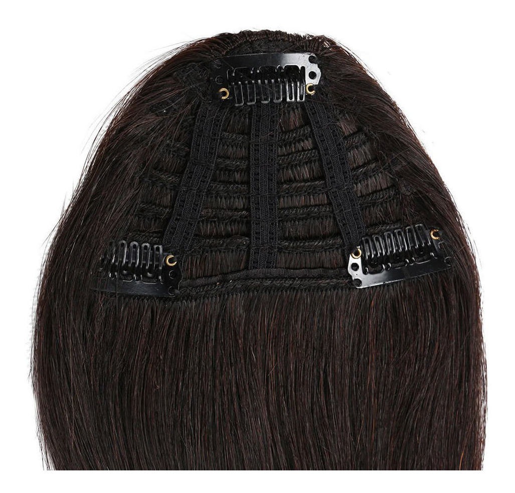 Peruca Cabelo Humano Virgem 20cm Franja - Imagem 19