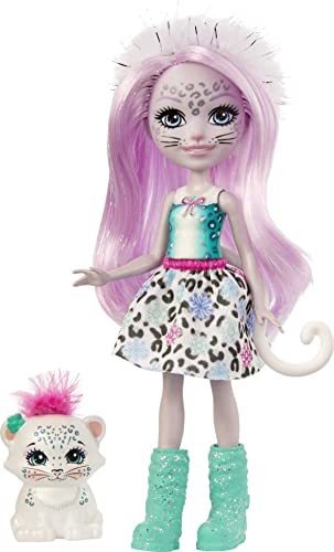 Boneca Pequena Enchantimals Sybill Snow Leopard 6in - Imagem 9