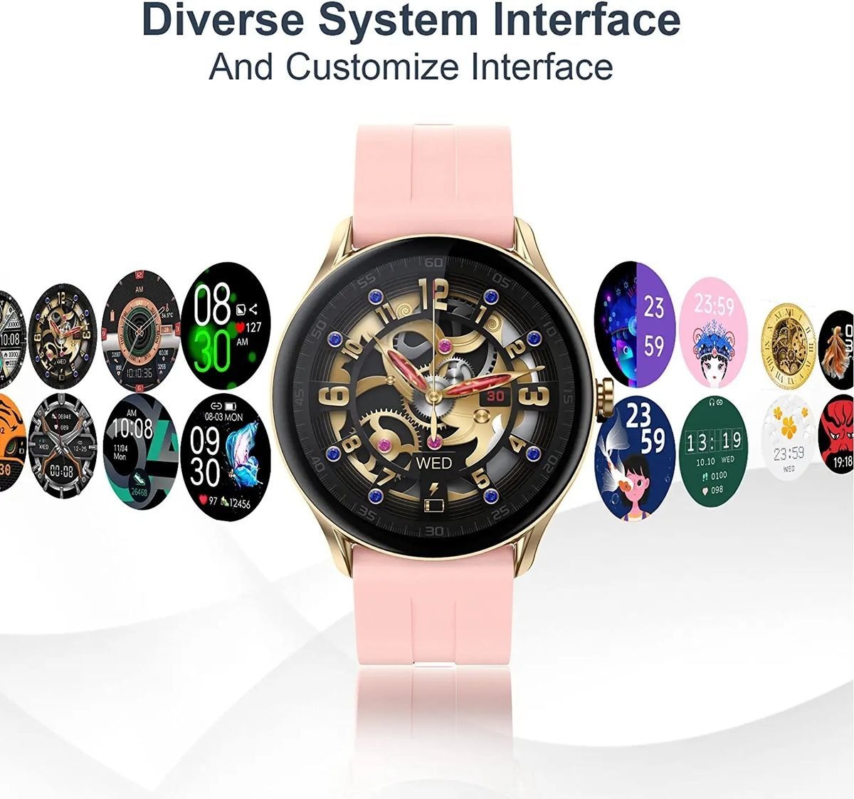 Smartwatch Para Mulheres Homens Fitness Tracker Wat - Imagem 3