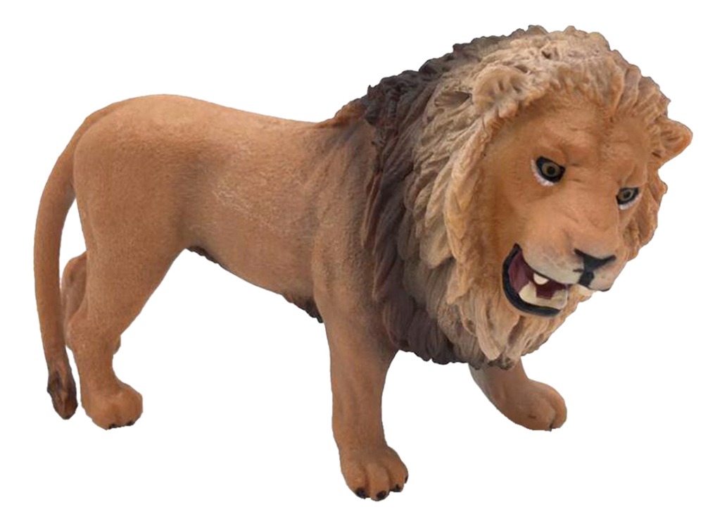 Decalque Engraçado Do Animal Do Leão Com Padrão De Festa