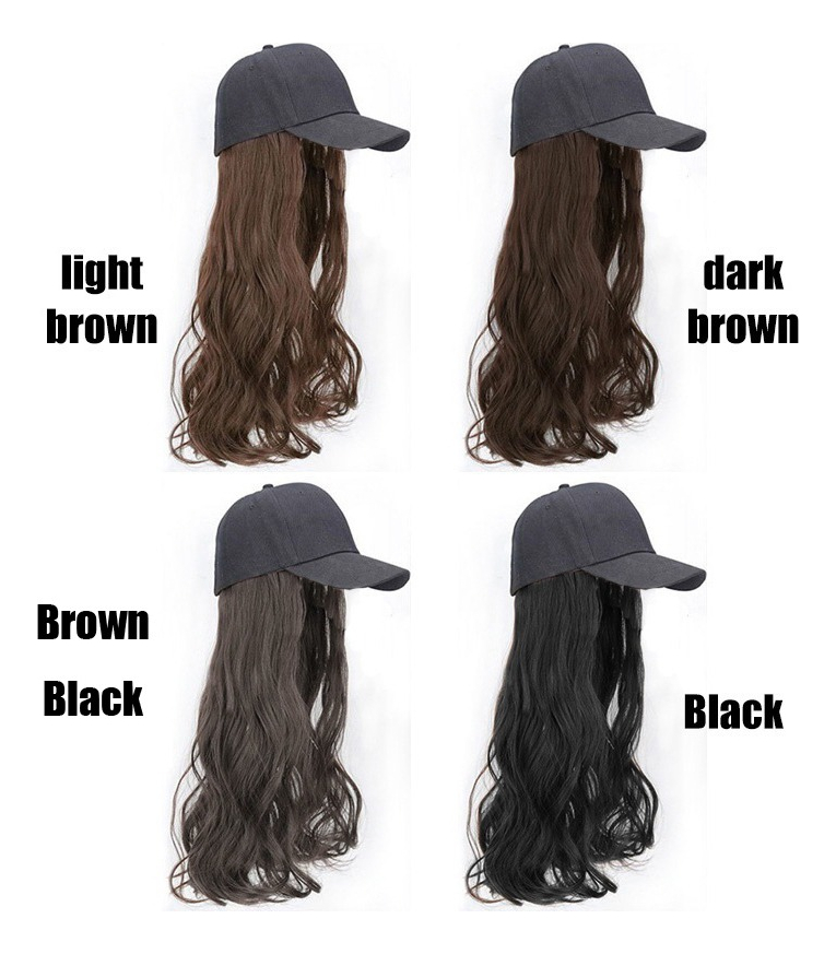 Perucas Chapéu De Beisebol Com Extensões De Cabelo Cap Per - Imagem 2