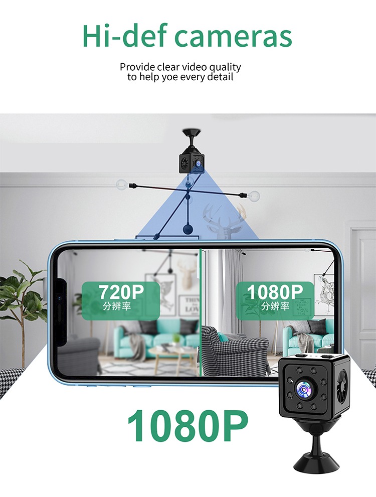 2pcs Câmera Vigilância Hd 4k Smart Wifi Mini Edição Noturna - Imagem 5