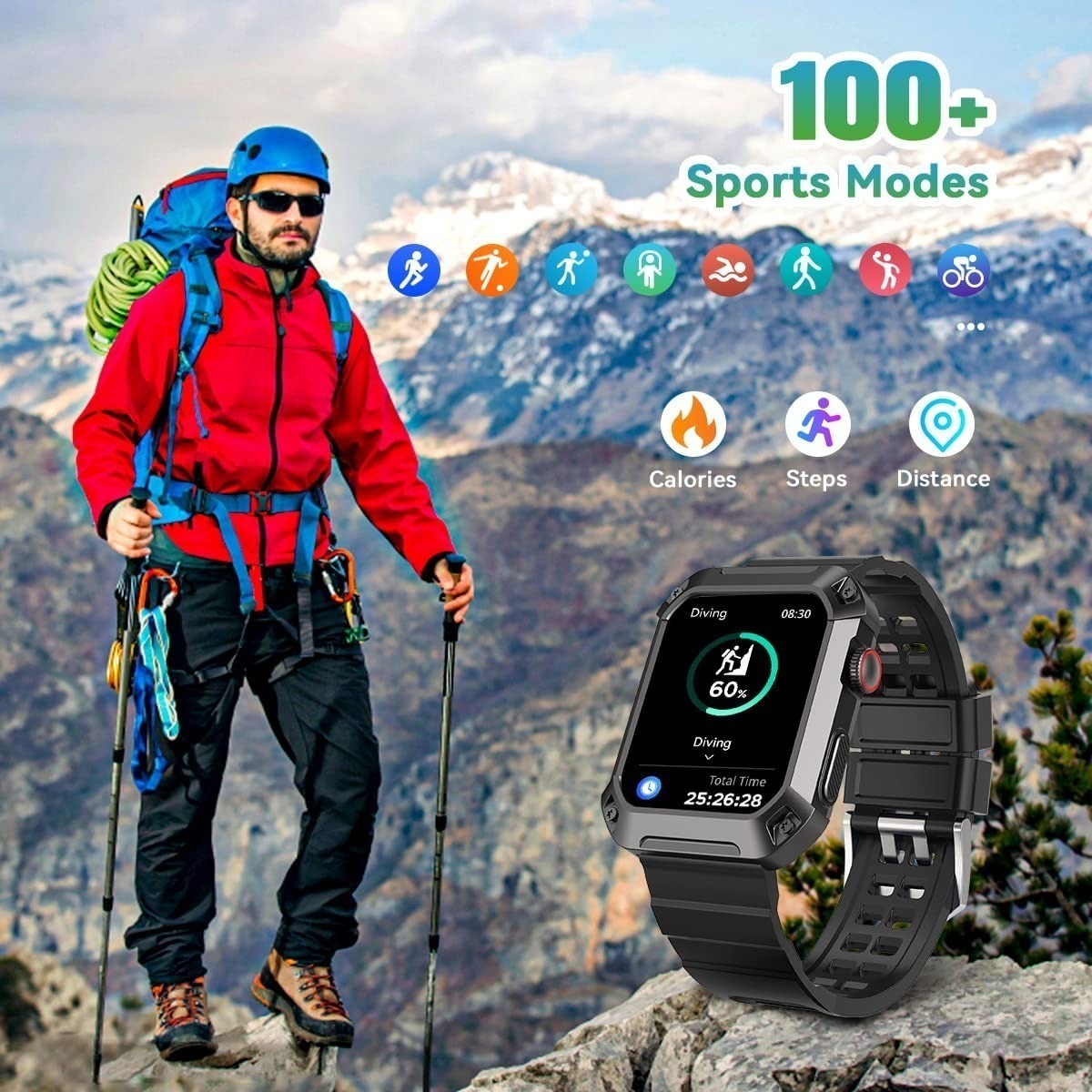 Smartwatch Militar Masculino (atender/ligar) - Imagem 22