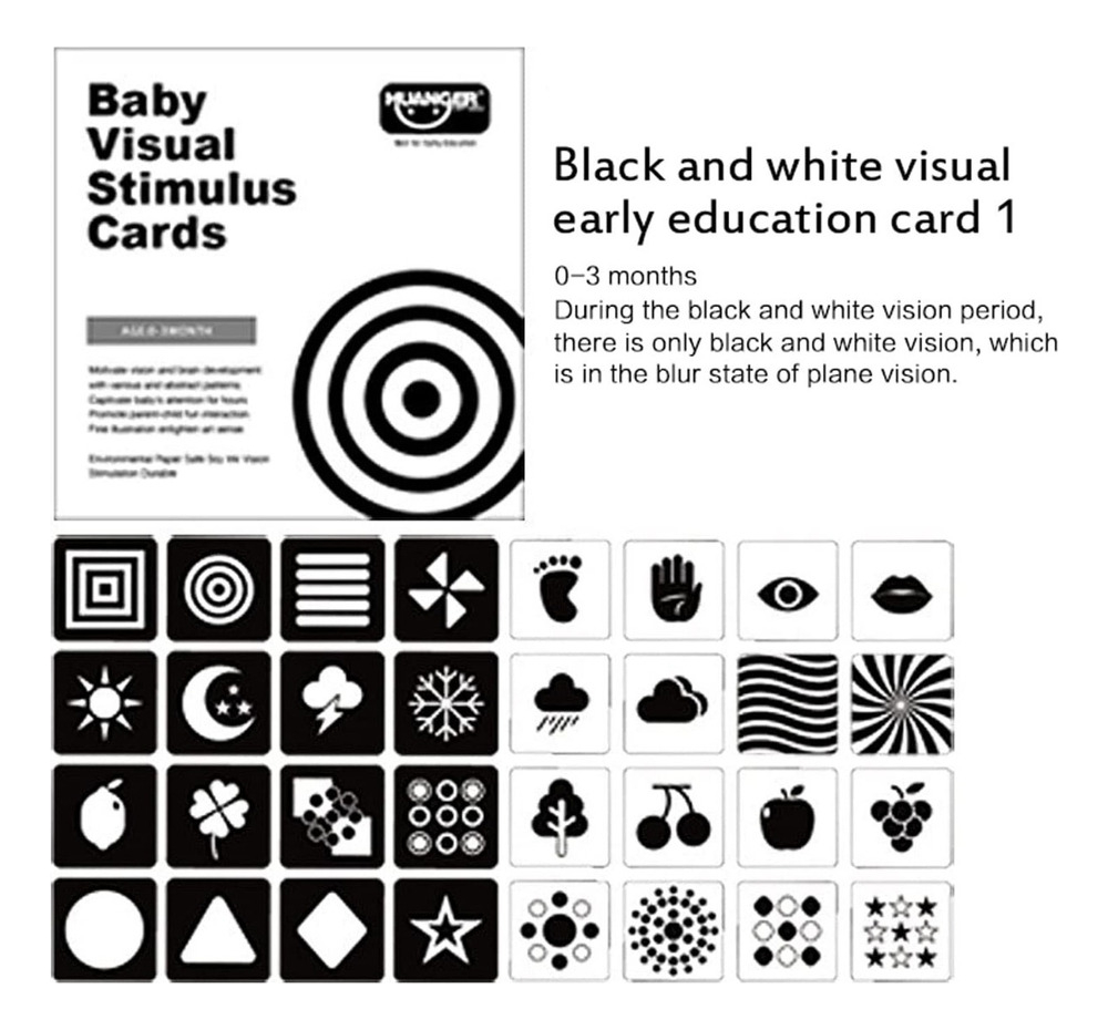 Cartas Brinquedo Montessori Alto Contraste P/ Bebê Estímulo - Imagem 4