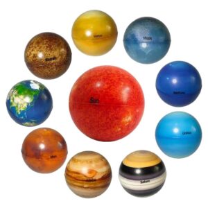 Lazhu 10 Peças De Bolas De Planeta Do Sistema Solar, Modelo