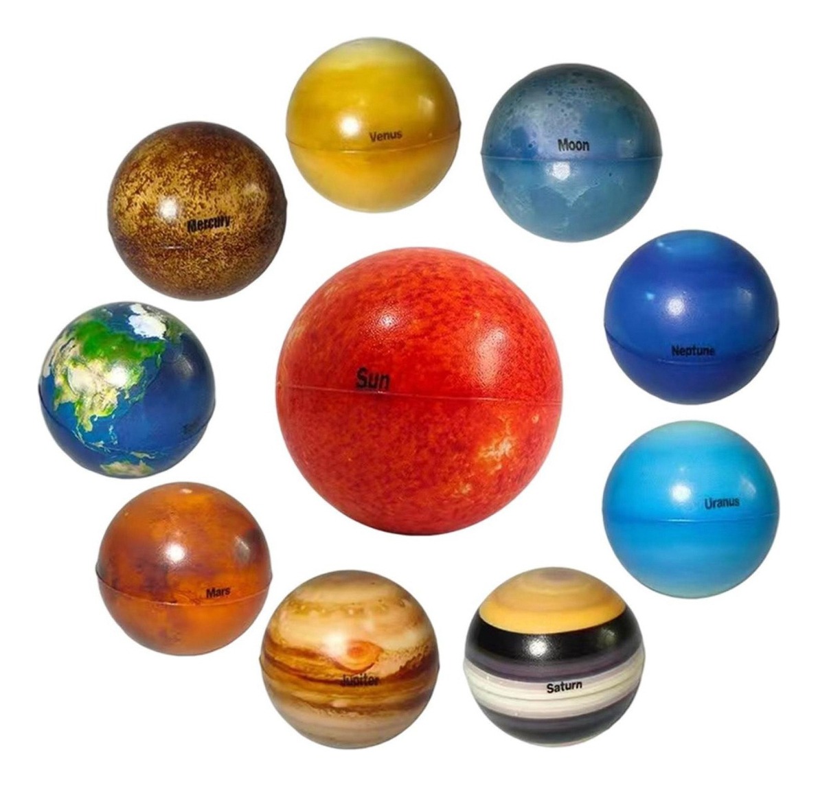 Lazhu 10 Peças De Bolas De Planeta Do Sistema Solar, Modelo