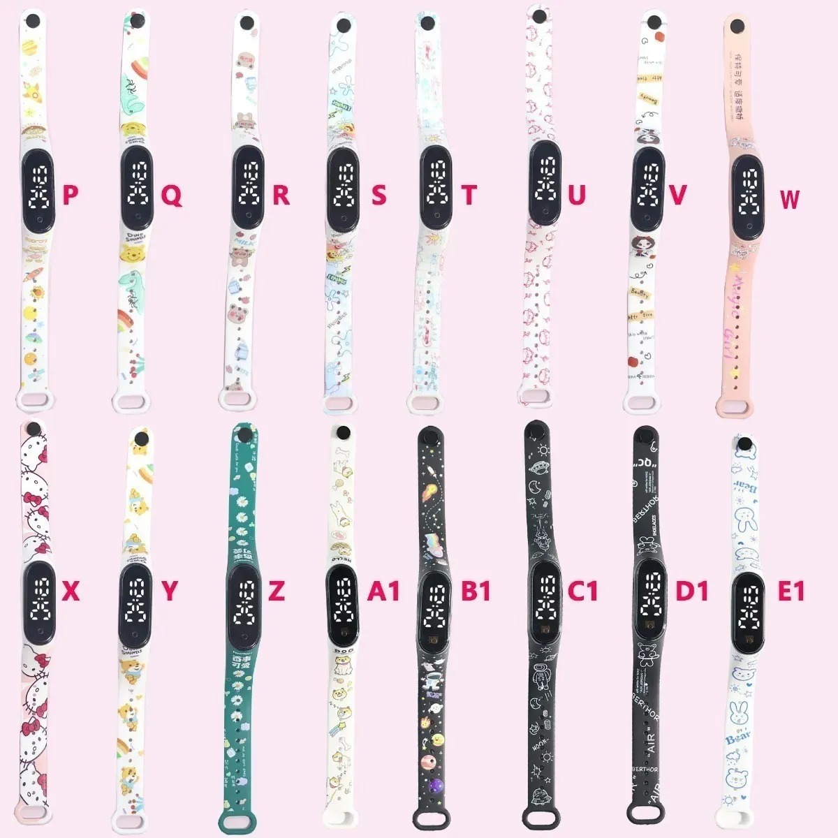 Relógio Infantil Pulseira Led De Desenho Animado 20pcs - Imagem 3