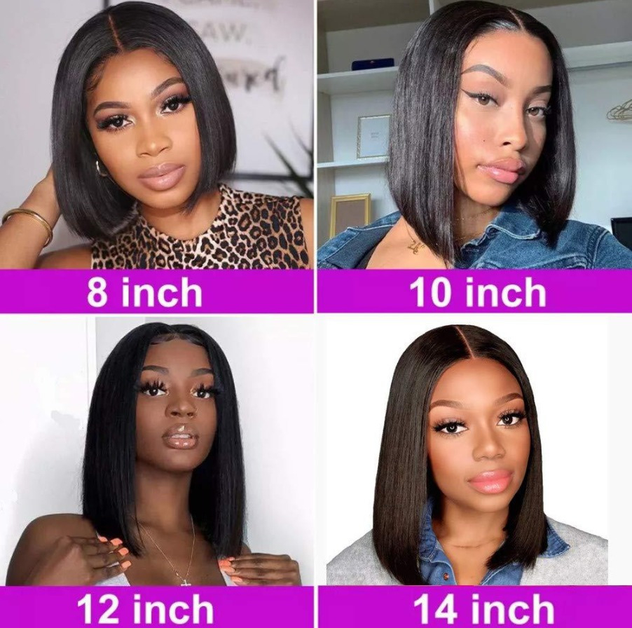 Peruca Artificial Cabelo Humano Curto Bob Suave 25-28cm - Imagem 8