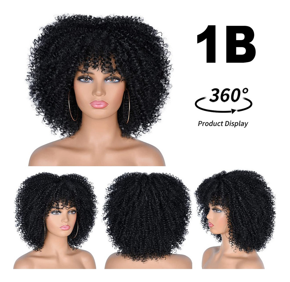 Peruca Peruca Afro Cacheada Para Uso Diario - Imagem 5