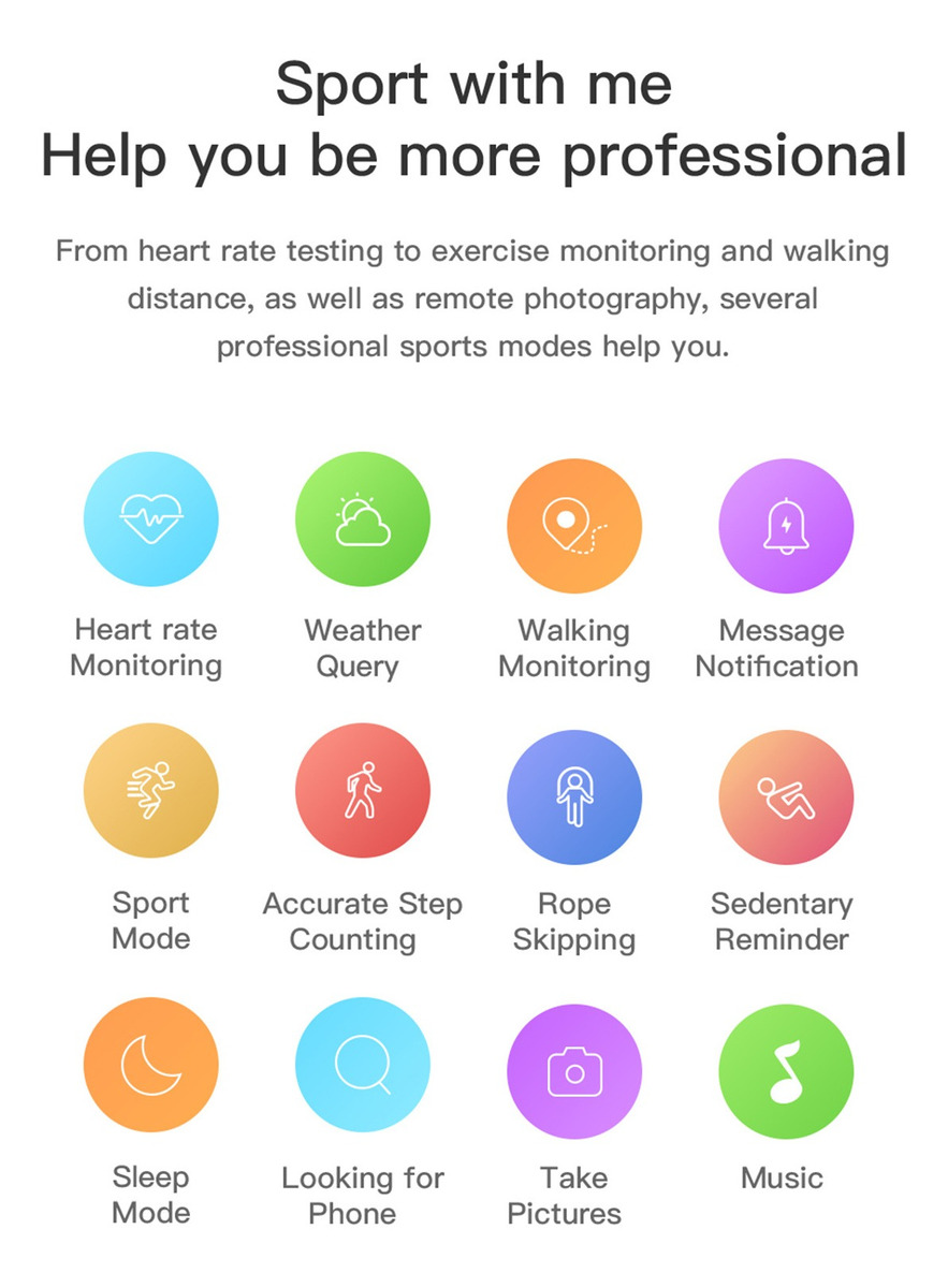 Smart Watch Sports Mode Ios Compatível Com Android Com - Imagem 4