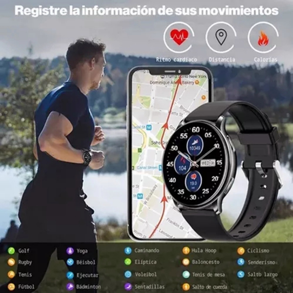 Smartwatch Esportivo Impermeável P/ Xiaomi Huawei Ios Mulher - Imagem 16