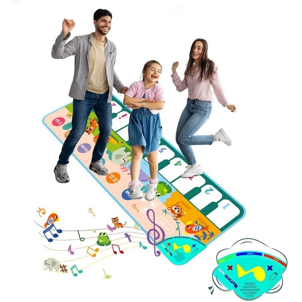 Tapete Instrumento Musical Infantil Tapete Dança Piano 110cm