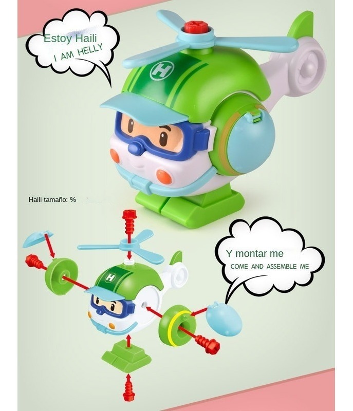 Conjunto De Carro De Brinquedo Robocars Poli Conjunto De 6 P - Imagem 6