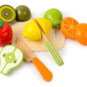 Kit 8 Brinquedo Infantil Cozinha Cortar Magnético Fruta