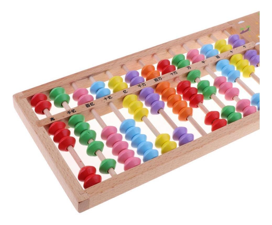 Colorful 13 Digit Brinquedo De Madeira Cálculo Abacus - Imagem 3