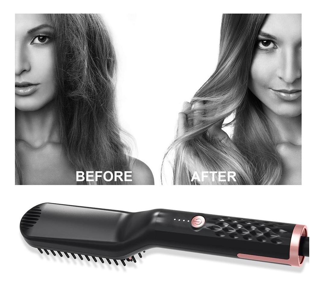 Pente De Cabelo Elétrico Escova De Alisamento De Barba Bivol - Imagem 2